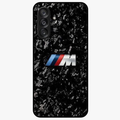 Carbon Speed Mark Glass Case showing flat back view with sporty carbon pattern artwork and glossy glass finish.