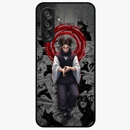 Cursed Ritual Ascension Glass Case showing flat back view with dark ritual themed artwork and glossy glass finish.