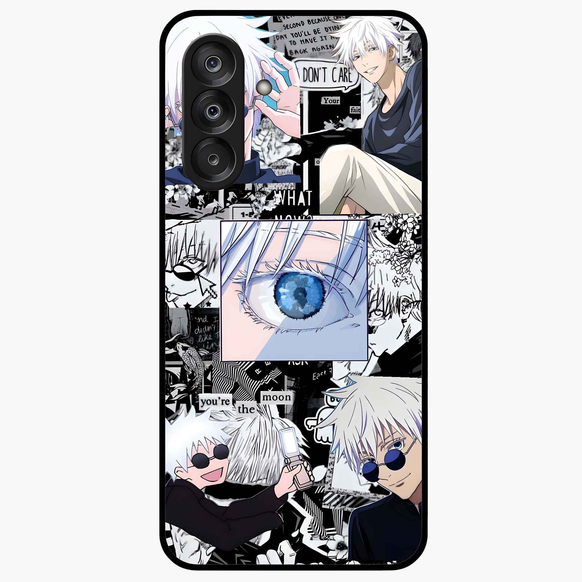 Infinity Sorcerer Chaos Glass Case showing flat back view with mystical sorcerer themed artwork and glossy glass finish.
