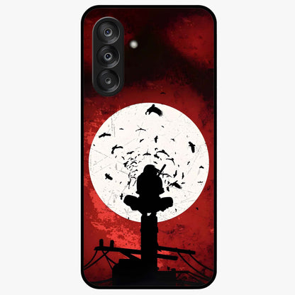 Itachi Limited Edition Naruto Anime Glass Case showing flat back view with iconic anime character artwork and glossy glass finish.