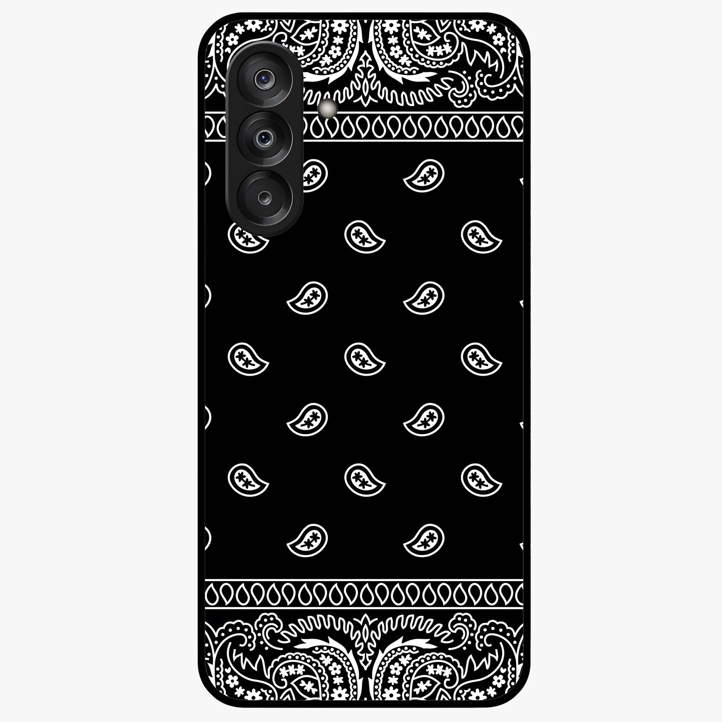 Retro Rebel Threads Glass Case showing flat back view with vintage street style artwork and glossy glass finish.