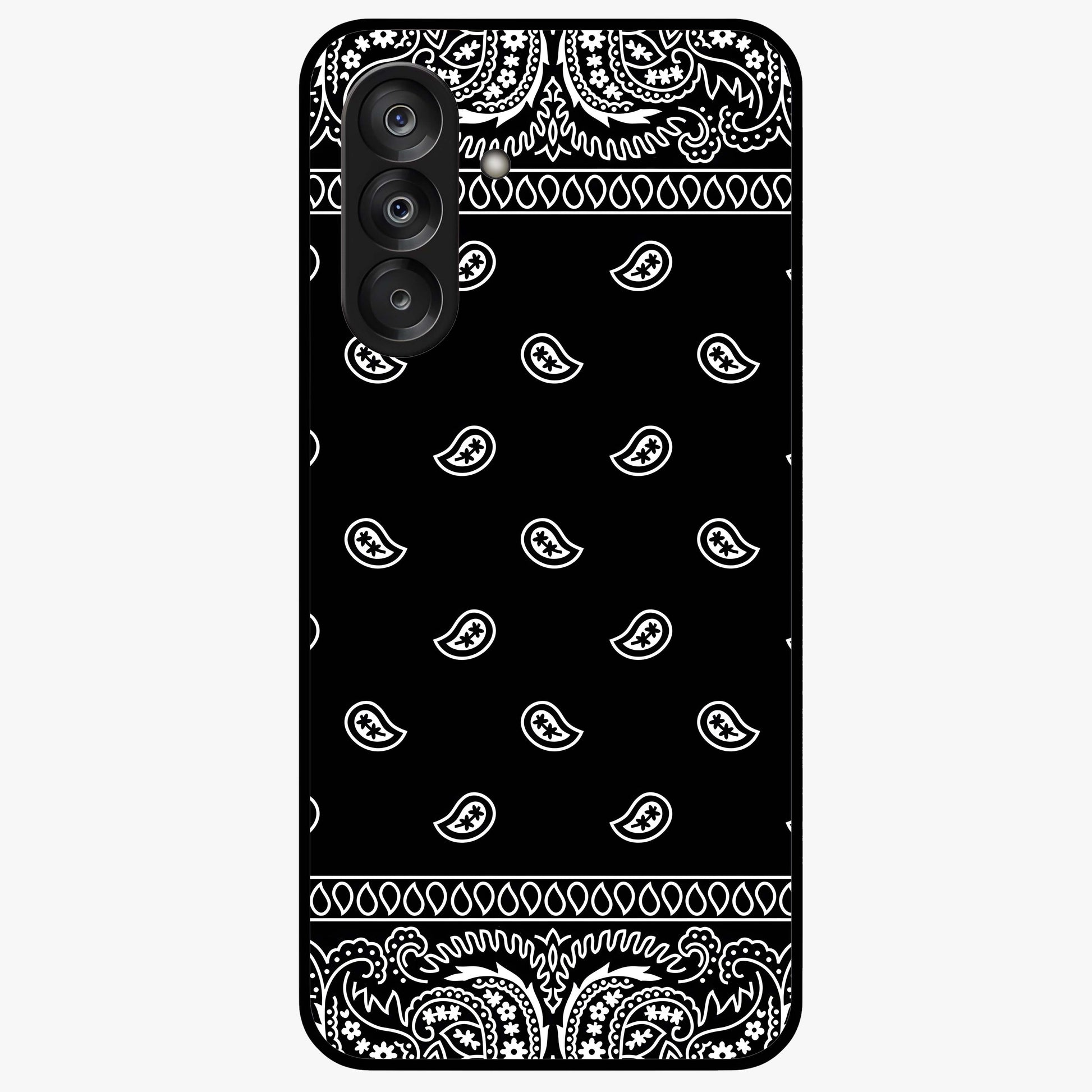 Retro Rebel Threads Glass Case showing flat back view with vintage street style artwork and glossy glass finish.