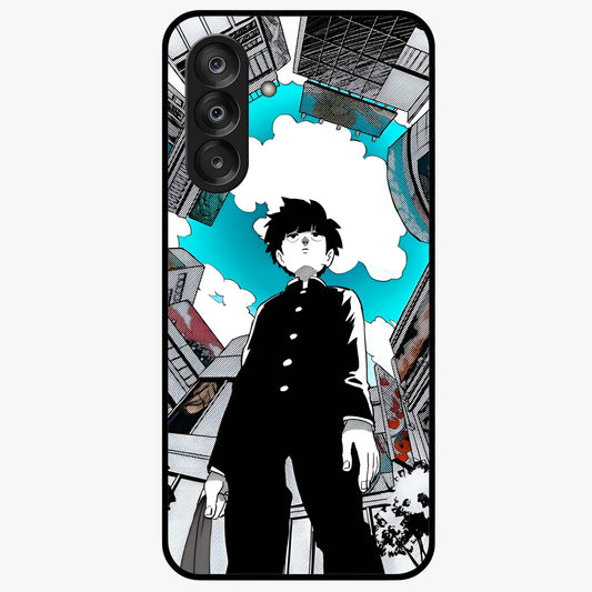 Silent Psychic Awakening Glass Case showing flat back view with mystical psychic themed artwork and glossy glass finish.