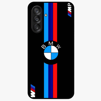 Turbo BMW Beast Glass Case showing flat back view with high performance sports car artwork and glossy glass finish.