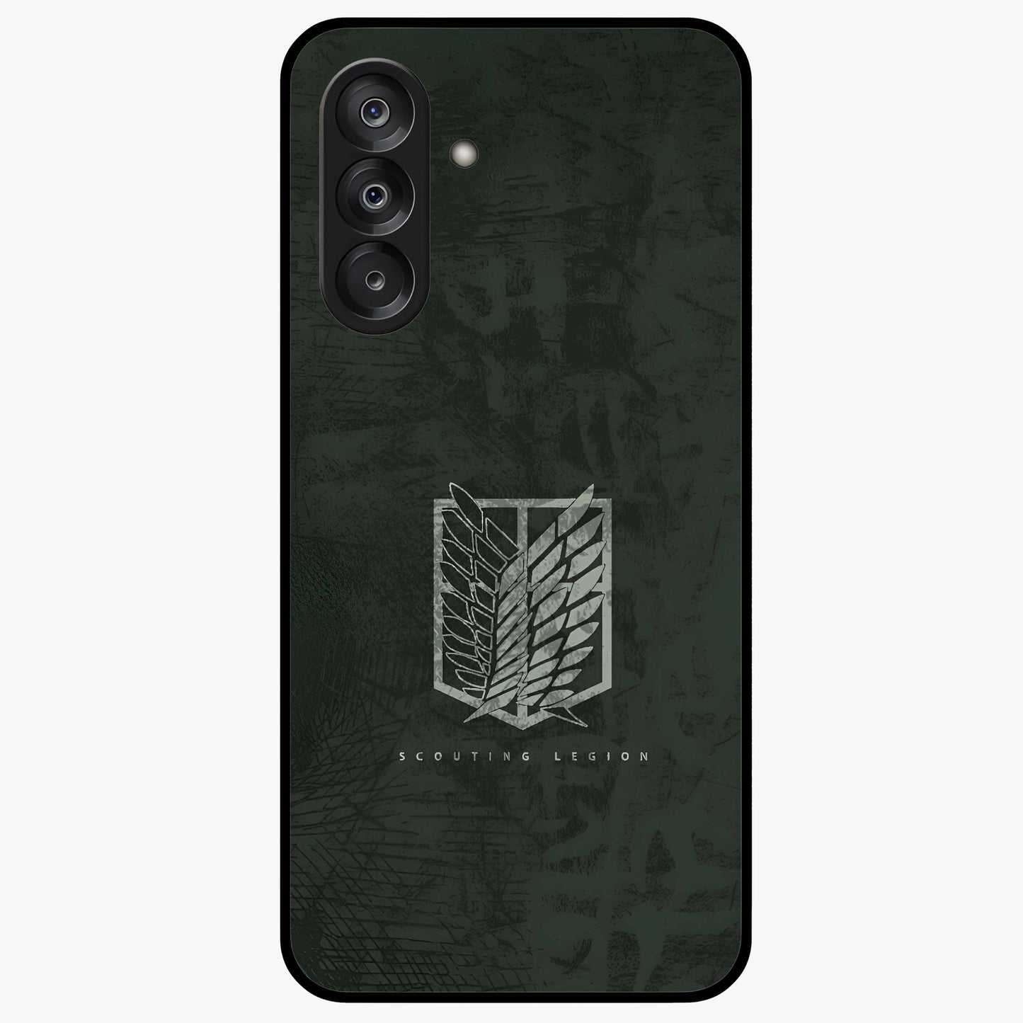 Wings Of Freedom Glass Case showing flat back view with symbolic wings artwork and glossy glass finish.