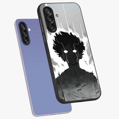 Awakened Inner Rage Glass Case displayed in angled mockup highlighting powerful graphic design and bold artistic theme.