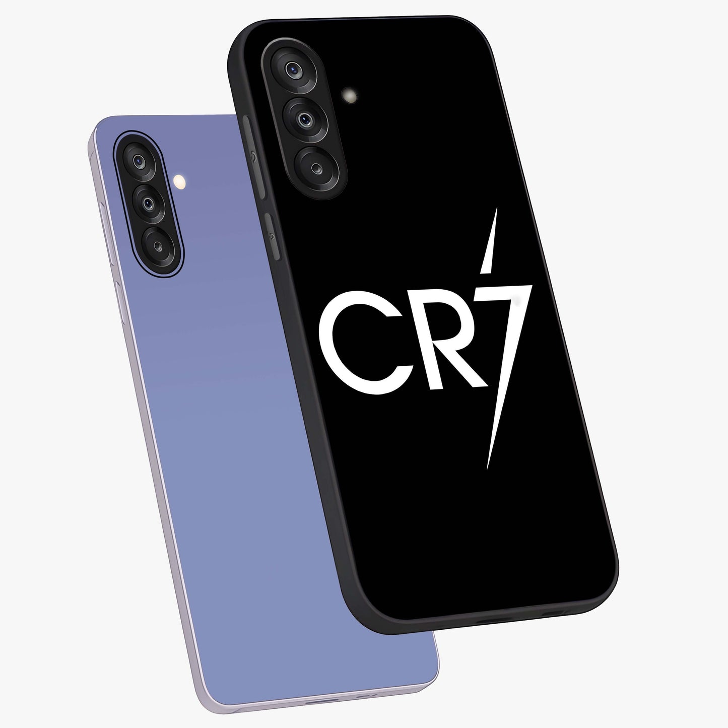 Cr7 Elite Strike Glass Case displayed in angled mockup highlighting powerful sports graphic with bold athletic theme.