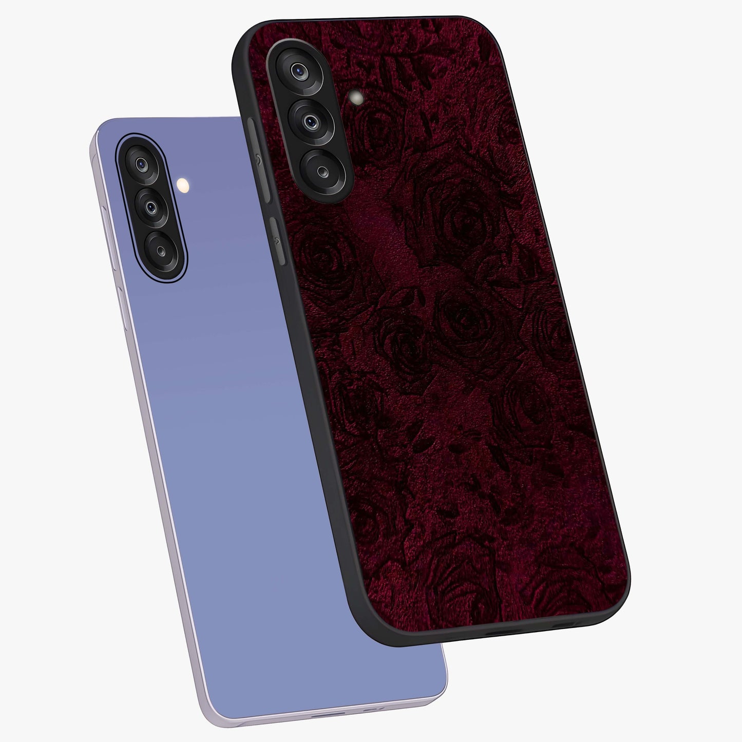 Crimson Fade Flow Glass Case displayed in angled mockup highlighting smooth gradient design with modern aesthetic style.