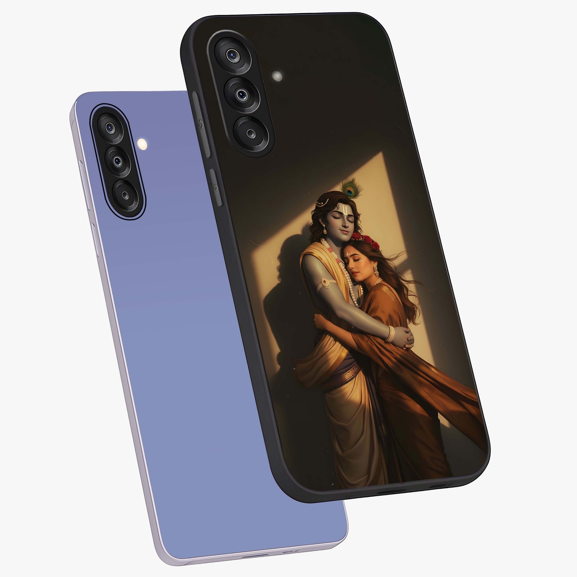 Divine Eternal Love Glass Case displayed in angled mockup highlighting elegant divine inspired design with peaceful aesthetic.