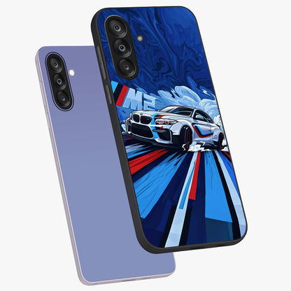 Drift Power Rush Glass Case displayed in angled mockup highlighting powerful drift car design with sporty aesthetic style.