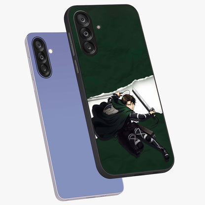 Emerald War Vanguard Glass Case displayed in angled mockup highlighting intense battle inspired design with emerald tone aesthetic.