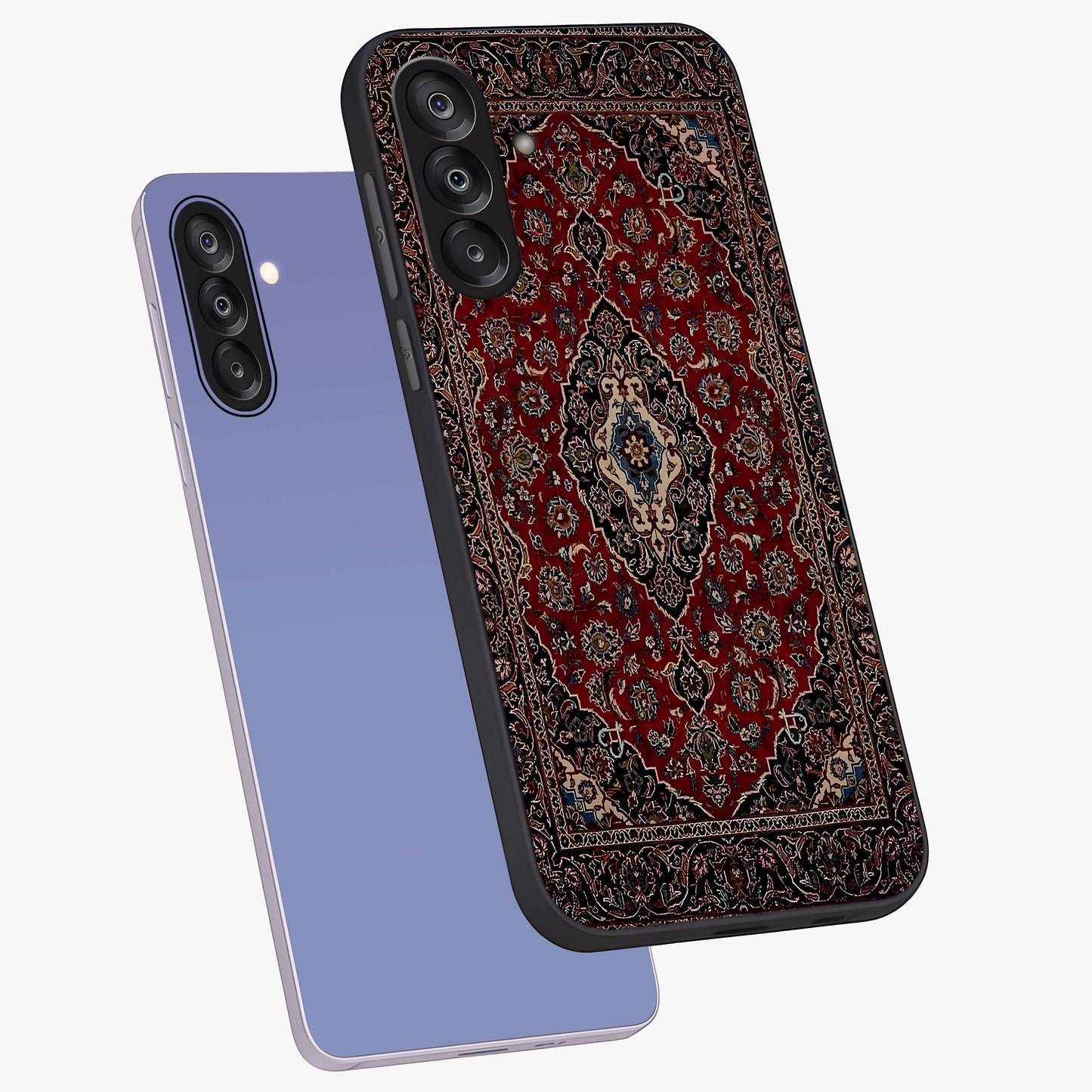 Heritage Carpet Royale Glass Case displayed in angled mockup highlighting intricate royal carpet design with heritage aesthetic.