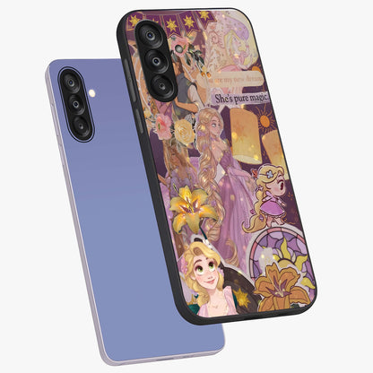 Magical Tangled Dream Glass Case displayed in angled mockup highlighting whimsical fantasy design with magical aesthetic.
