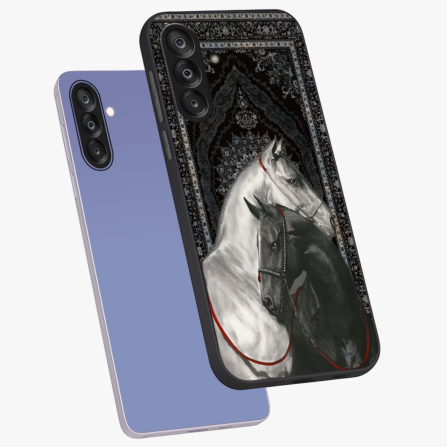 Majestic Ride Legacy Glass Case displayed in angled mockup highlighting sleek vehicle design with bold racing aesthetic.