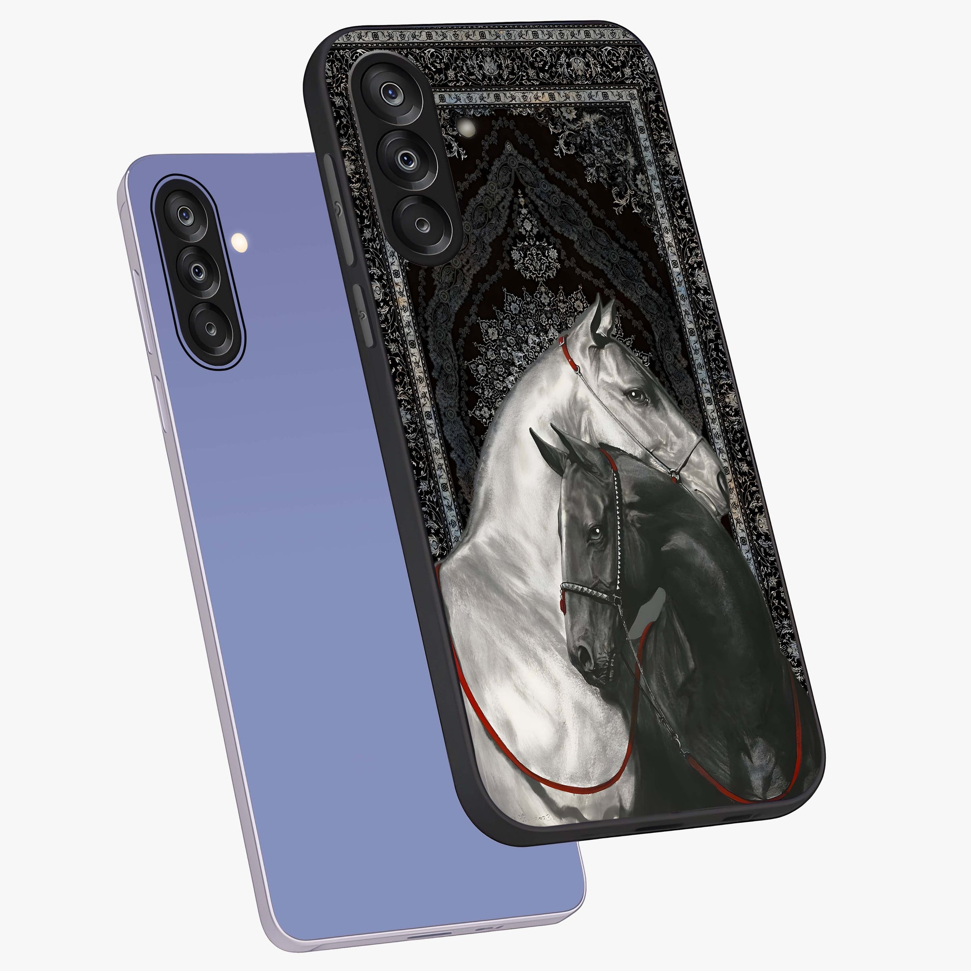 Majestic Ride Legacy Glass Case displayed in angled mockup highlighting sleek vehicle design with bold racing aesthetic.