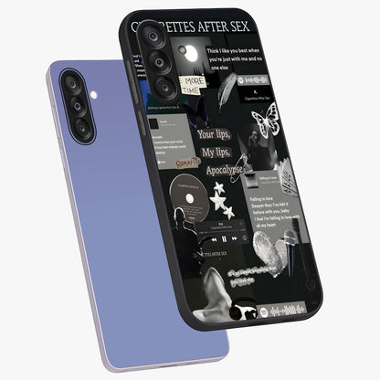 Midnight Love Echo Glass Case displayed in angled mockup highlighting elegant love inspired design with deep aesthetic style.