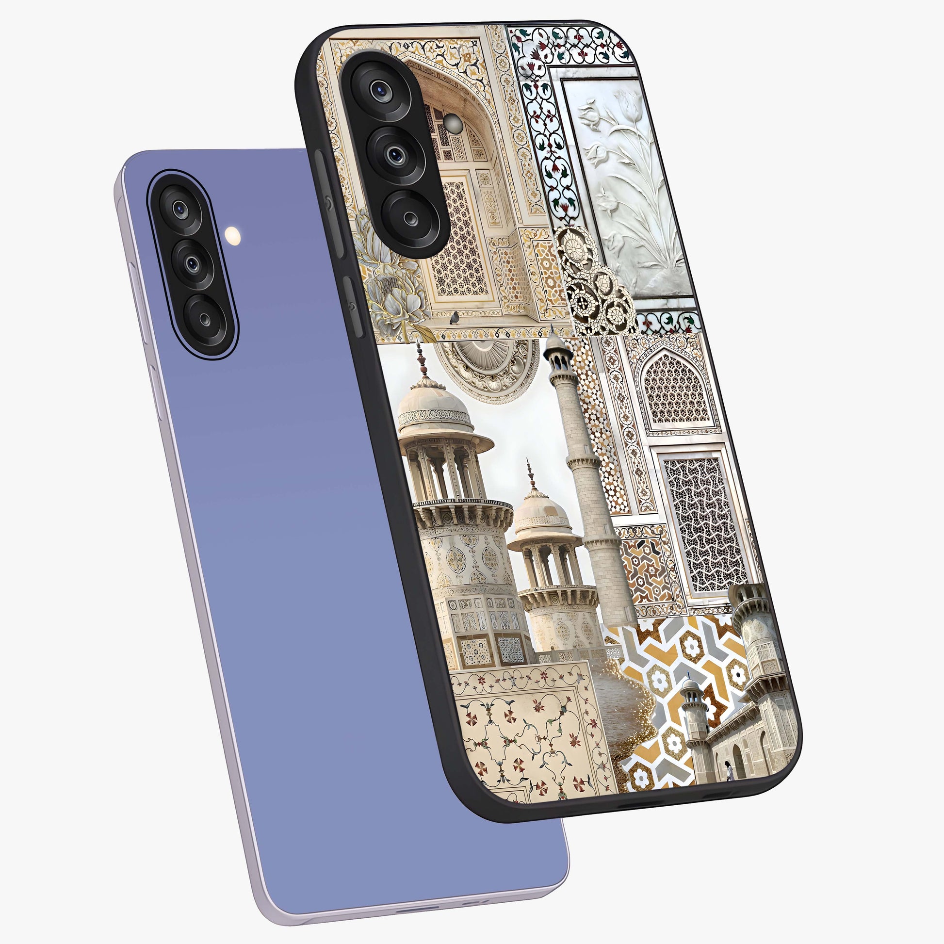 Mughal Marble Legacy Glass Case displayed in angled mockup highlighting elegant heritage marble artwork with royal aesthetic.