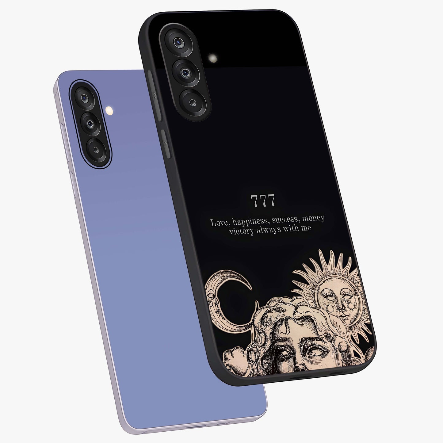 Mystic Victory Aura Glass Case displayed in angled mockup highlighting energetic aura design with bold mystical aesthetic.