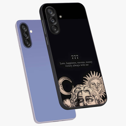 Mystic Victory Aura Glass Case displayed in angled mockup highlighting energetic aura design with bold mystical aesthetic.