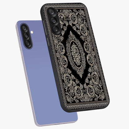 Noir Bloom Elegance Glass Case displayed in angled mockup highlighting refined flower design with stylish noir aesthetic.