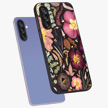 Petal Dream Tapestry Glass Case displayed in angled mockup highlighting decorative petal pattern with elegant botanical aesthetic.