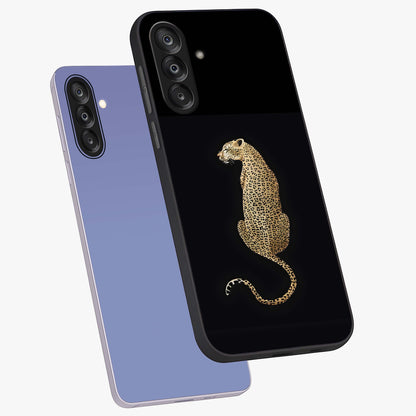 Regal Leopard Glass Case displayed in angled mockup highlighting powerful animal illustration with stylish wild aesthetic.