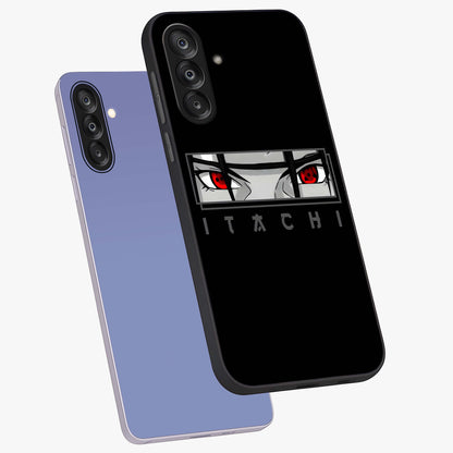 Scarlet Gaze Dominance Glass Case displayed in angled mockup highlighting intense visual design with bold scarlet aesthetic.