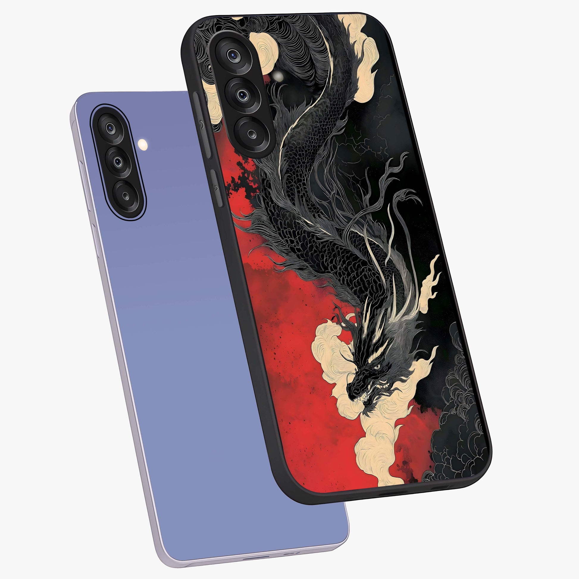 Shadow Dragon Fury Glass Case displayed in angled mockup highlighting powerful dragon illustration with dark fantasy aesthetic.
