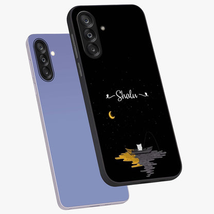 Silent Night Row Glass Case displayed in angled mockup highlighting peaceful evening design with dreamy night aesthetic.