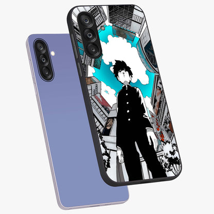 Silent Psychic Awakening Glass Case displayed in angled mockup highlighting spiritual awakening design with cosmic aesthetic.
