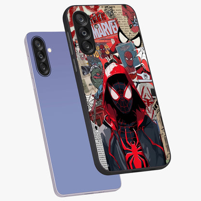 Spider Collage Street Glass Case displayed in angled mockup highlighting dynamic street style collage design with comic aesthetic.