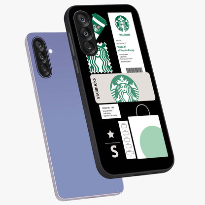 Starbucks Mocha Glass Case displayed in angled mockup highlighting stylish mocha themed design with cozy café aesthetic.