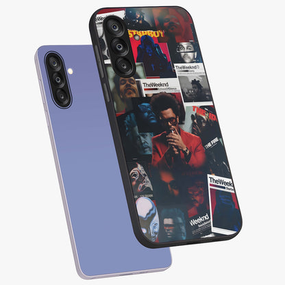 The Weeknd Glass Case displayed in angled mockup highlighting stylish pop culture inspired design with modern aesthetic.