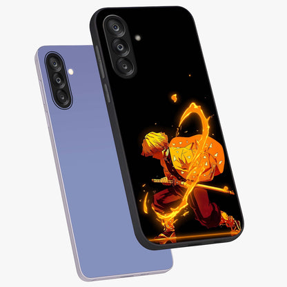 Thunder Flame Execution Glass Case displayed in angled mockup highlighting dramatic fire themed design with intense fantasy aesthetic.