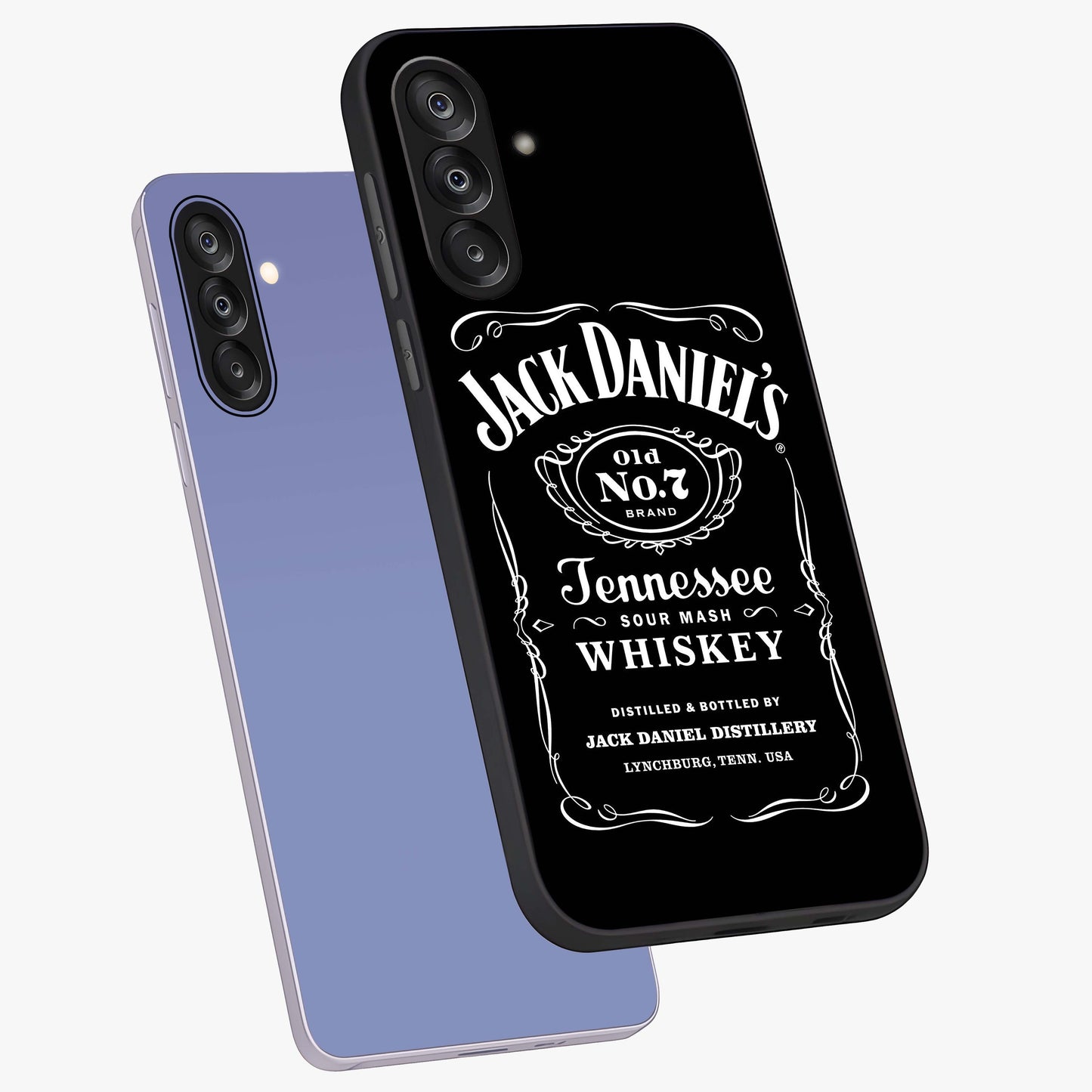 Vintage Whiskey Heritage Glass Case displayed in angled mockup highlighting retro beverage themed design with heritage aesthetic.