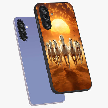 Wild Sunset Majesty Glass Case displayed in angled mockup highlighting vibrant sunset sky design with scenic aesthetic.