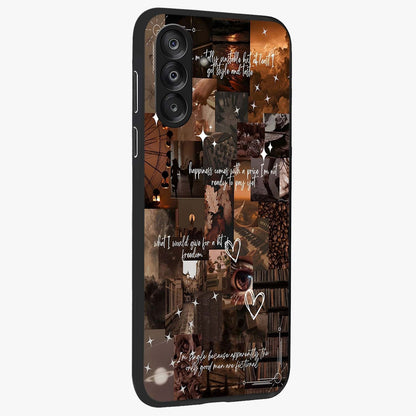 Bittersweet Aesthetic Chaos Glass Case upright view showcasing bold artistic chaos design with modern aesthetic style.