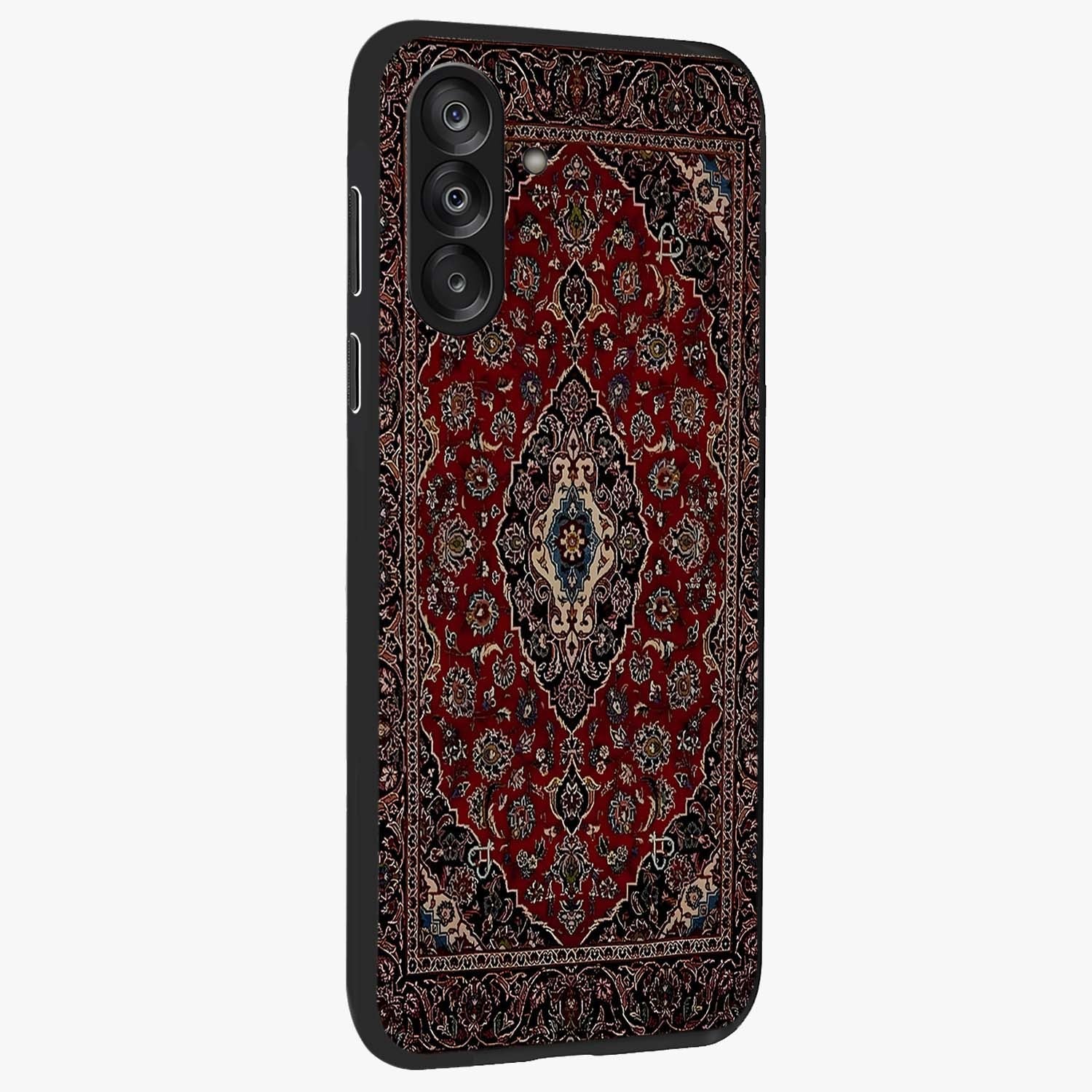 Heritage Carpet Royale Glass Case upright view showcasing detailed ornamental artwork with luxurious traditional theme.
