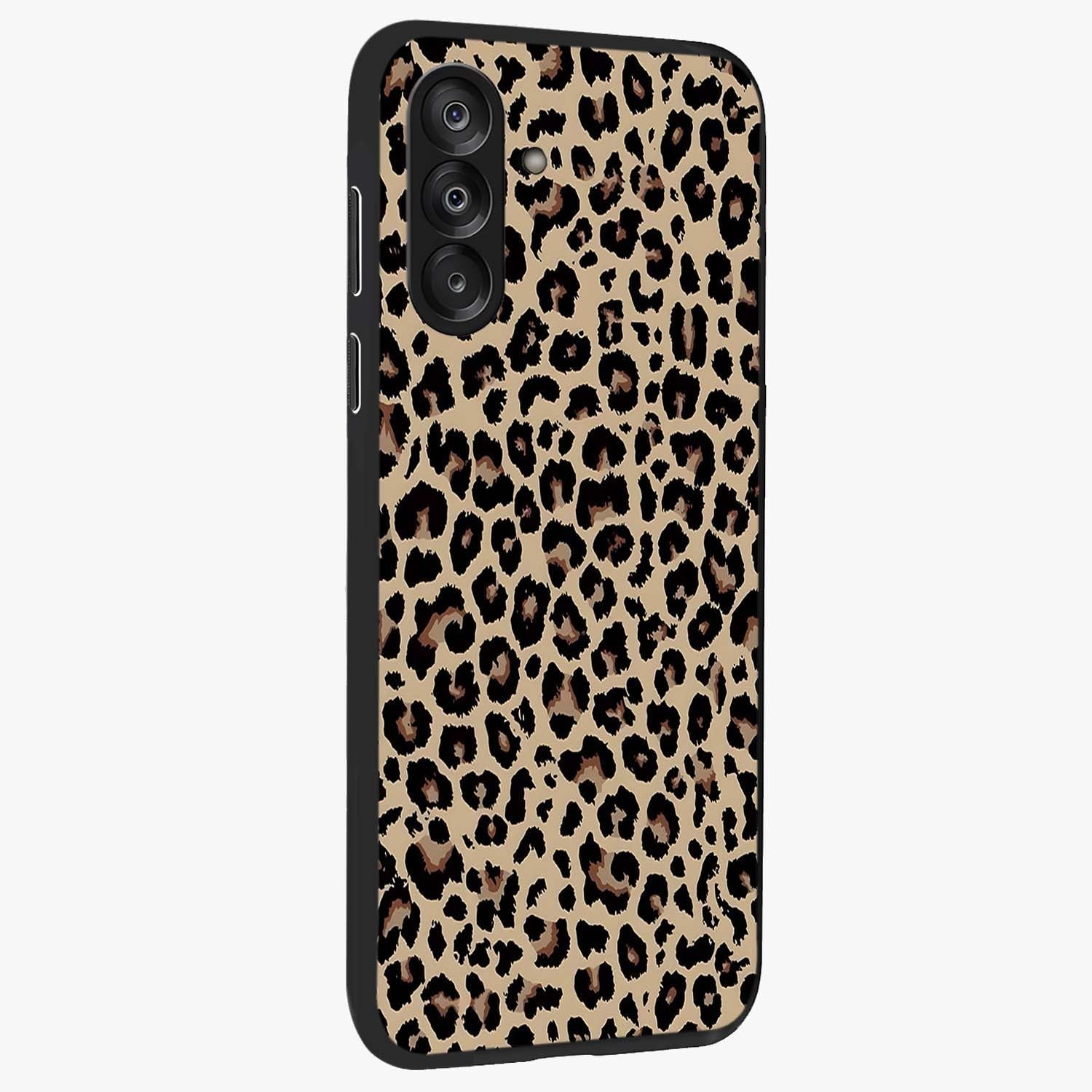 Savage Chic Pattern Glass Case upright view showcasing trendy decorative artwork with edgy fashion theme.