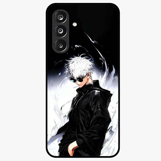 Limitless Shadow King Glass Case showing flat back view with powerful shadow warrior artwork and glossy glass finish.