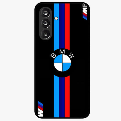 Turbo BMW Beast Glass Case showing flat back view with high performance sports car artwork and glossy glass finish.