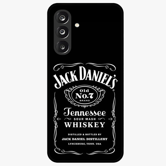 Vintage Whiskey Heritage Glass Case showing flat back view with classic whiskey inspired artwork and glossy glass finish.