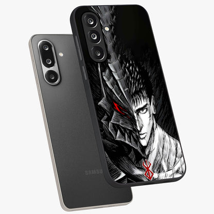 Berserker Blood Oath Glass Case displayed in angled mockup highlighting dark fantasy graphic design and powerful theme.