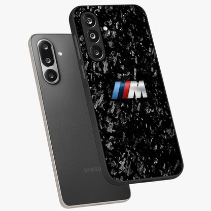 Carbon Speed Mark Glass Case displayed in angled mockup highlighting racing inspired carbon design and sleek aesthetic style.