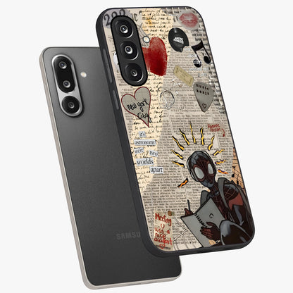 City Dream Sketch Glass Case displayed in angled mockup highlighting minimal city illustration with aesthetic sketch style.
