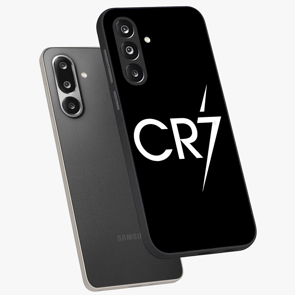 Cr7 Elite Strike Glass Case displayed in angled mockup highlighting powerful sports graphic with bold athletic theme.