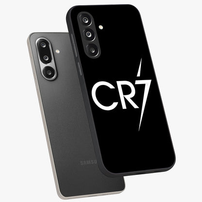 Cr7 Elite Strike Glass Case displayed in angled mockup highlighting powerful sports graphic with bold athletic theme.