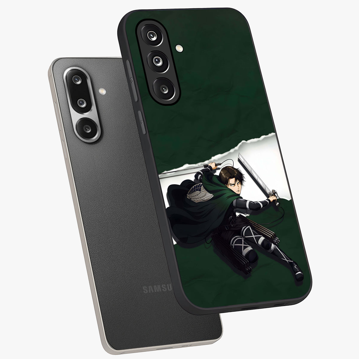 Emerald War Vanguard Glass Case displayed in angled mockup highlighting intense battle inspired design with emerald tone aesthetic.