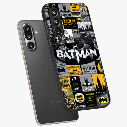 Knight Gotham Rise Glass Case displayed in angled mockup highlighting powerful knight silhouette design with dramatic aesthetic.