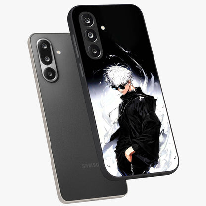 Limitless Shadow King Glass Case displayed in angled mockup highlighting dramatic dark hero design with intense aesthetic.